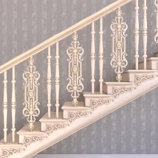 floral acanthus left wooden corner onlay